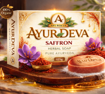 AyurDeva Saffron Herbal Soap – 125g